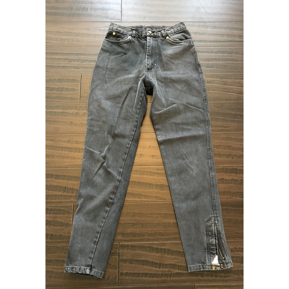 Bugle Boy  Jeans Juniors 9 Black Zip Snap Ankles Vintage 1990s Y2K Grunge READ